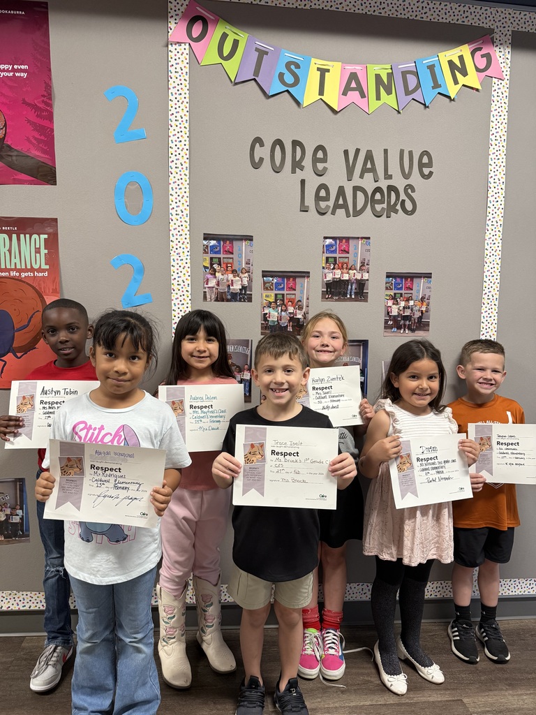 Big smiles for our Core Value Leaders! ✨ We’re proud of these students for demonstrating 𝗿𝗲𝘀𝗽𝗲𝗰𝘁 and making a difference on campus. #CaldwellProud #CaldwellISD