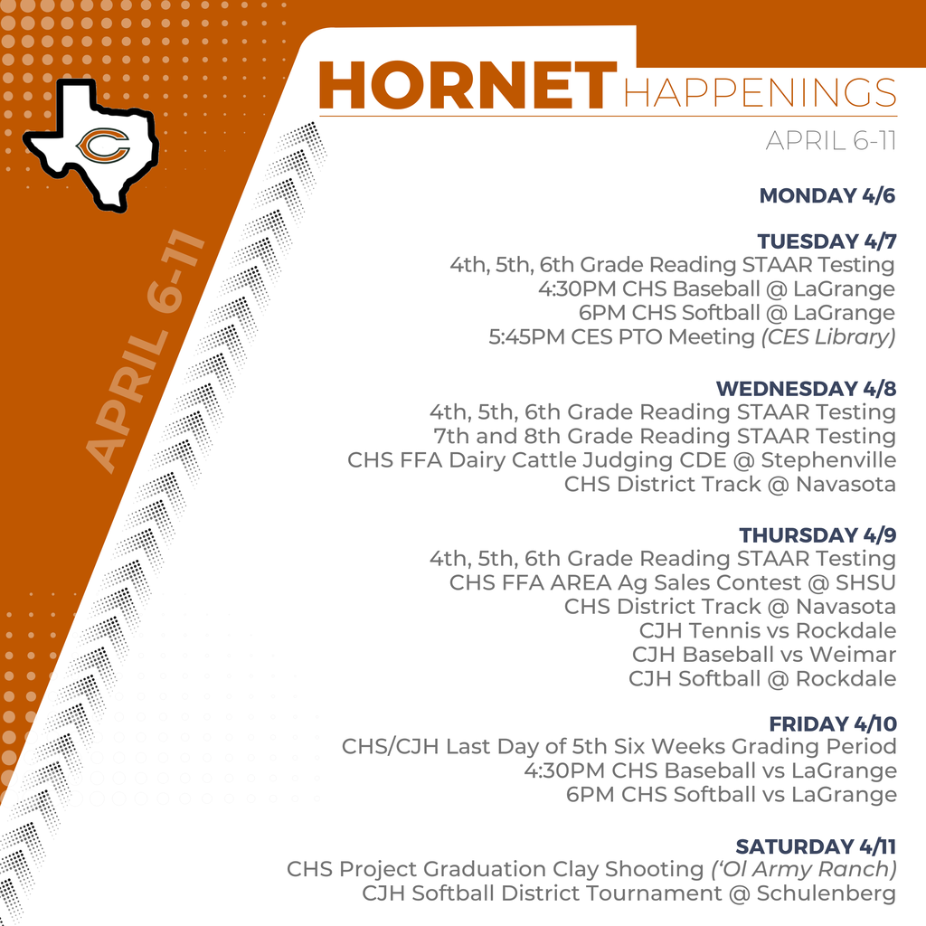 Hornet Happenings April 6-11