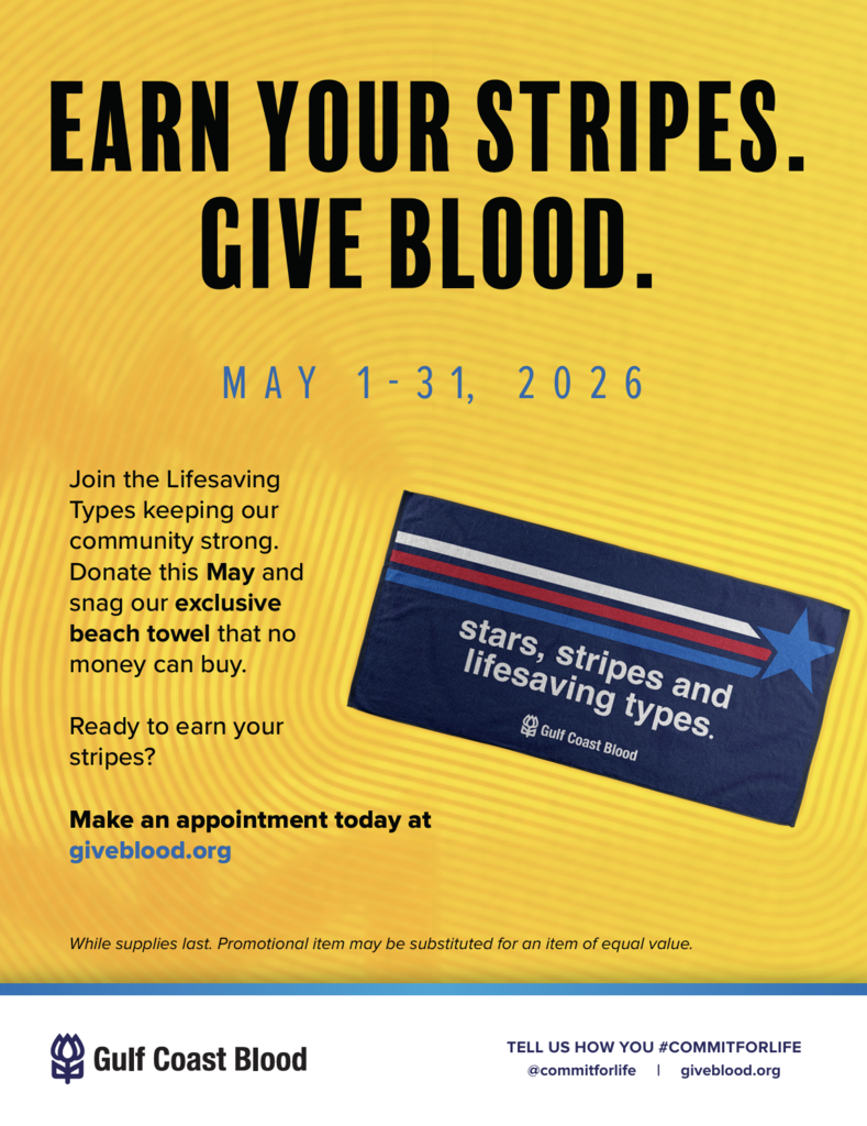 Give back and help save lives! ❤️  Caldwell High School Student Council is hosting a blood drive on 𝗧𝘂𝗲𝘀𝗱𝗮𝘆, 𝗠𝗮𝘆 𝟱 𝗳𝗿𝗼𝗺 𝟵:𝟬𝟬 𝗔𝗠–𝟯:𝟬𝟬 𝗣𝗠. Appointments are preferred, but walk-ins are welcome!  Donate this May and earn a 𝗳𝗿𝗲𝗲 𝗯𝗲𝗮𝗰𝗵 𝘁𝗼𝘄𝗲𝗹 while supplies last! #CaldwellProud #CaldwellISD