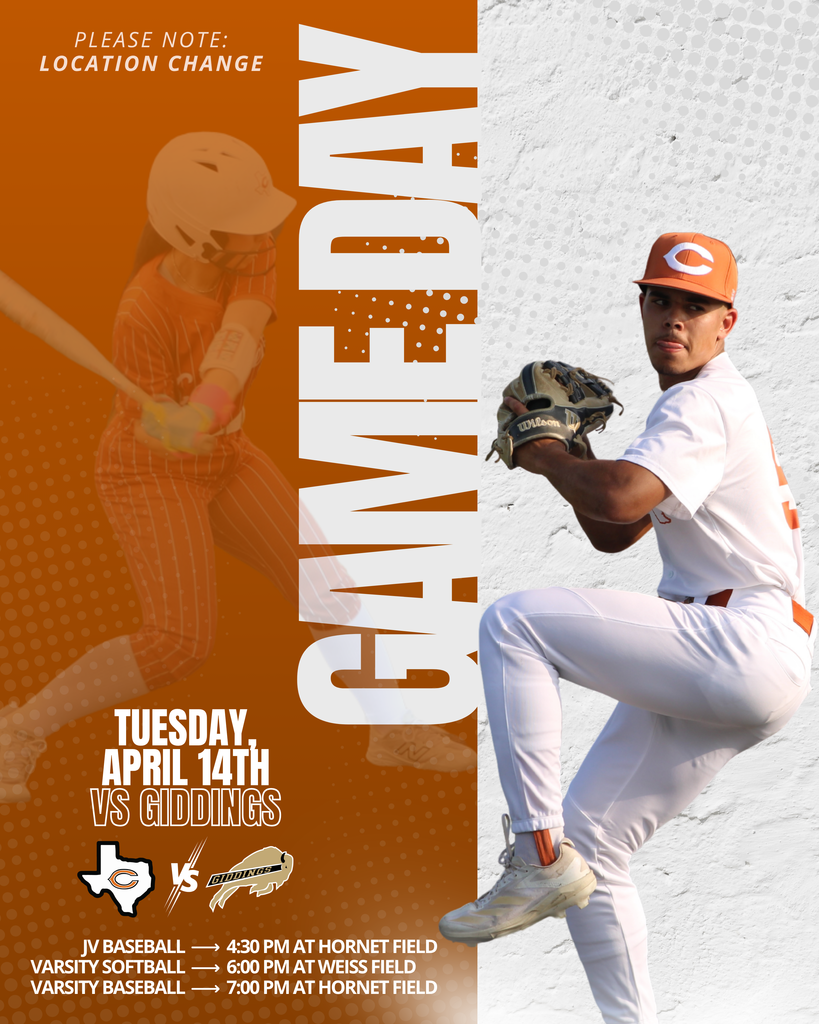 ⚠️ 𝗟𝗼𝗰𝗮𝘁𝗶𝗼𝗻 𝗖𝗵𝗮𝗻𝗴𝗲 𝗳𝗼𝗿 𝗧𝗵𝗶𝘀 𝗪𝗲𝗲𝗸’𝘀 𝗚𝗮𝗺𝗲𝘀  Due to the weather, this week’s baseball and softball game locations have been swapped.  📍 𝙏𝙪𝙚𝙨𝙙𝙖𝙮 (4/14): 𝙃𝙊𝙈𝙀 𝙫𝙨 𝙂𝙞𝙙𝙙𝙞𝙣𝙜𝙨 📍 𝙁𝙧𝙞𝙙𝙖𝙮: @ 𝙂𝙞𝙙𝙙𝙞𝙣𝙜𝙨  Please make note of the change and help us spread the word! #CaldwellProud #CaldwellISD