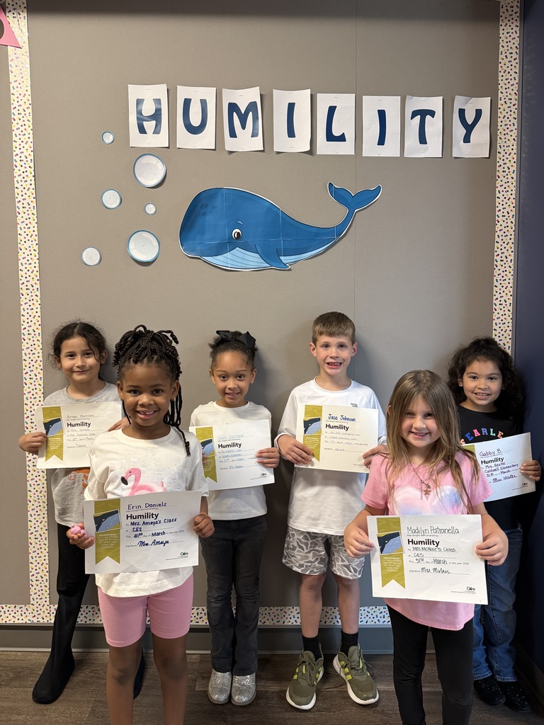 𝗦𝗺𝗮𝗹𝗹 𝗔𝗰𝘁𝘀. 𝗕𝗶𝗴 𝗛𝗲𝗮𝗿𝘁𝘀. 💙 These CES students are being recognized for showing humility—thinking of others, lifting each other up, and doing the right thing even when no one is watching.  Way to go, Hornets! 🧡 #CaldwellProud #CaldwellISD