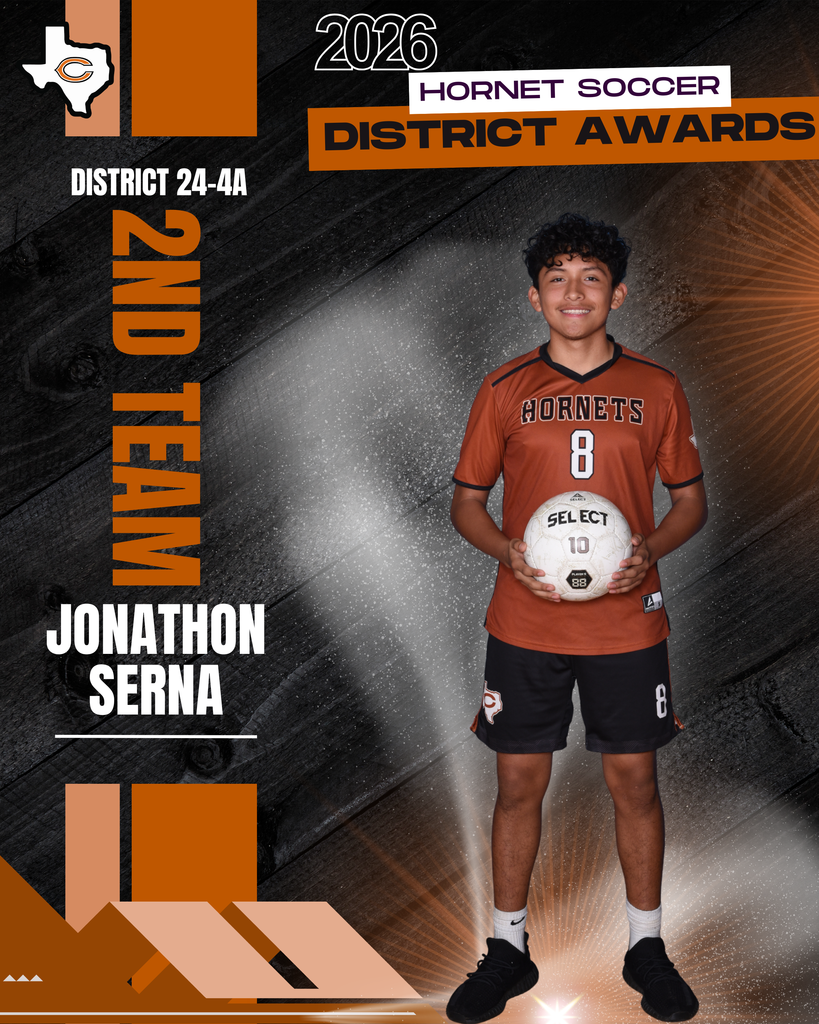 🏆 𝗛𝗼𝗿𝗻𝗲𝘁 𝗦𝗼𝗰𝗰𝗲𝗿 𝗗𝗶𝘀𝘁𝗿𝗶𝗰𝘁 𝗛𝗼𝗻𝗼𝗿𝘀 🏆 Congratulations to these Hornets on earning District 24-4A recognition this season! Your hard work, dedication, and commitment on the field did not go unnoticed.  ⚽ Honorable Mention: Eduardo Calderon, Blake Taylor, Oscar Aldaba  ⚽ 2nd Team All-District: Jonathon Serna, Caleb Rackel  ⚽ 1st Team All-District: Reymon Leyva, Alberto Valdez  👏 And a special shoutout to 𝗖𝗼𝗮𝗰𝗵 𝗧.𝗝. 𝗪𝗼𝗹𝘀𝗸𝗶 on being named 𝗗𝗶𝘀𝘁𝗿𝗶𝗰𝘁 𝗔𝘀𝘀𝗶𝘀𝘁𝗮𝗻𝘁 𝗖𝗼𝗮𝗰𝗵 𝗼𝗳 𝘁𝗵𝗲 𝗬𝗲𝗮𝗿!  We are proud of each of you for representing Caldwell ISD the right way! #CaldwellProud #CaldwellISD