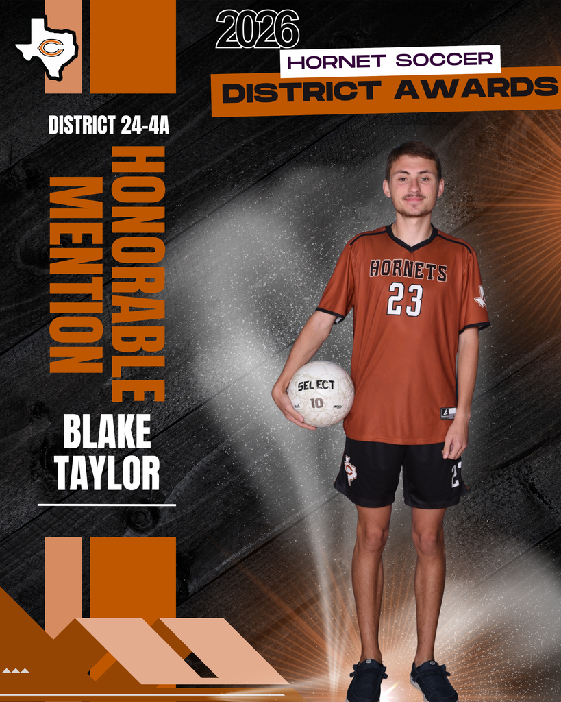 🏆 𝗛𝗼𝗿𝗻𝗲𝘁 𝗦𝗼𝗰𝗰𝗲𝗿 𝗗𝗶𝘀𝘁𝗿𝗶𝗰𝘁 𝗛𝗼𝗻𝗼𝗿𝘀 🏆 Congratulations to these Hornets on earning District 24-4A recognition this season! Your hard work, dedication, and commitment on the field did not go unnoticed.  ⚽ Honorable Mention: Eduardo Calderon, Blake Taylor, Oscar Aldaba  ⚽ 2nd Team All-District: Jonathon Serna, Caleb Rackel  ⚽ 1st Team All-District: Reymon Leyva, Alberto Valdez  👏 And a special shoutout to 𝗖𝗼𝗮𝗰𝗵 𝗧.𝗝. 𝗪𝗼𝗹𝘀𝗸𝗶 on being named 𝗗𝗶𝘀𝘁𝗿𝗶𝗰𝘁 𝗔𝘀𝘀𝗶𝘀𝘁𝗮𝗻𝘁 𝗖𝗼𝗮𝗰𝗵 𝗼𝗳 𝘁𝗵𝗲 𝗬𝗲𝗮𝗿!  We are proud of each of you for representing Caldwell ISD the right way! #CaldwellProud #CaldwellISD