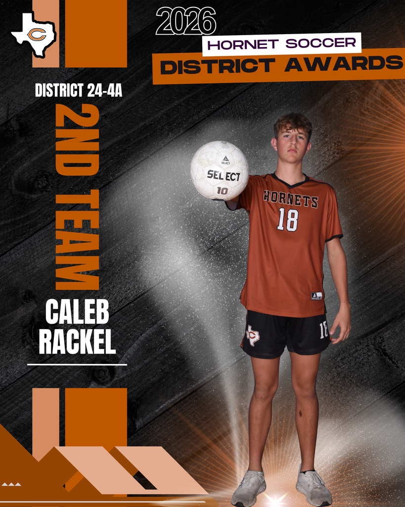 🏆 𝗛𝗼𝗿𝗻𝗲𝘁 𝗦𝗼𝗰𝗰𝗲𝗿 𝗗𝗶𝘀𝘁𝗿𝗶𝗰𝘁 𝗛𝗼𝗻𝗼𝗿𝘀 🏆 Congratulations to these Hornets on earning District 24-4A recognition this season! Your hard work, dedication, and commitment on the field did not go unnoticed.  ⚽ Honorable Mention: Eduardo Calderon, Blake Taylor, Oscar Aldaba  ⚽ 2nd Team All-District: Jonathon Serna, Caleb Rackel  ⚽ 1st Team All-District: Reymon Leyva, Alberto Valdez  👏 And a special shoutout to 𝗖𝗼𝗮𝗰𝗵 𝗧.𝗝. 𝗪𝗼𝗹𝘀𝗸𝗶 on being named 𝗗𝗶𝘀𝘁𝗿𝗶𝗰𝘁 𝗔𝘀𝘀𝗶𝘀𝘁𝗮𝗻𝘁 𝗖𝗼𝗮𝗰𝗵 𝗼𝗳 𝘁𝗵𝗲 𝗬𝗲𝗮𝗿!  We are proud of each of you for representing Caldwell ISD the right way! #CaldwellProud #CaldwellISD