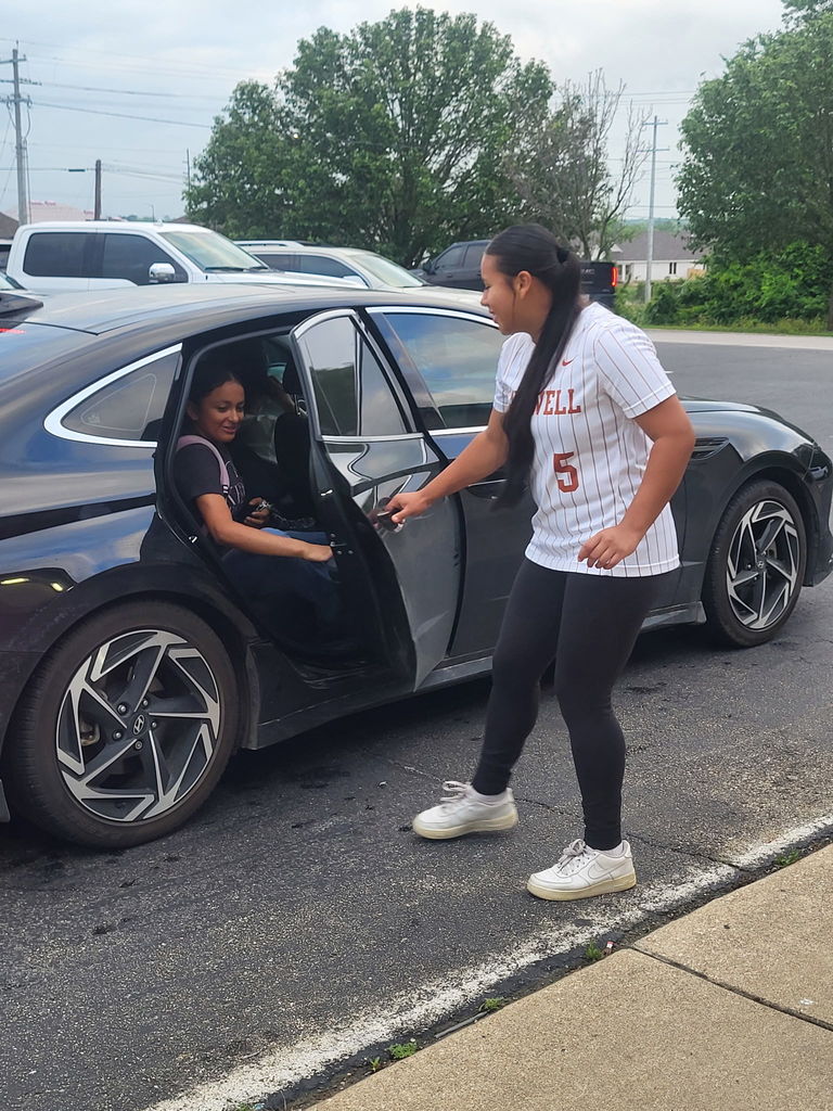 Serving smiles this morning… bringing the heat tomorrow 🔥  Our Lady Hornets kicked off the day at CIS opening car doors and greeting students—because that’s what it means to be a Hornet.  Next stop: PLAYOFFS. 🥎 Round 1 starts tomorrow—let’s go!! #CaldwellProud #CaldwellISD