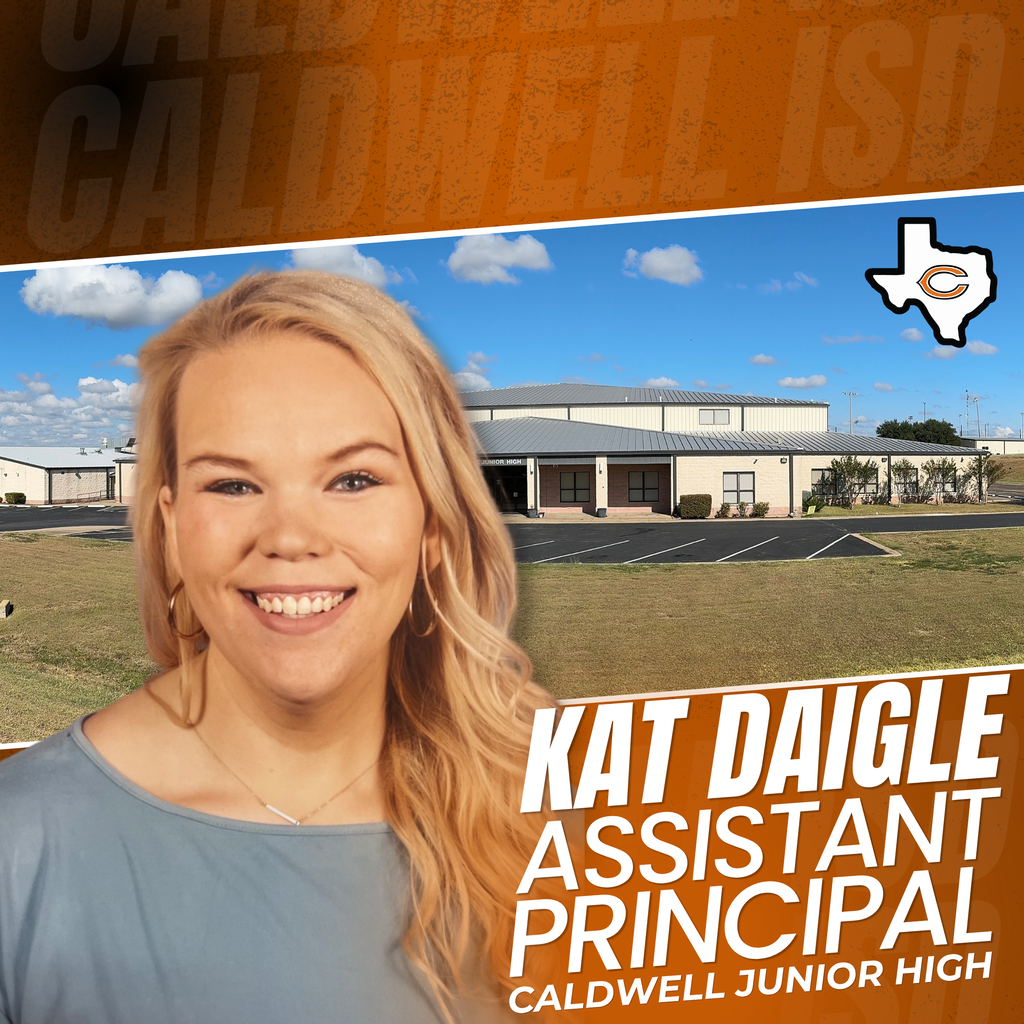 🎉 Please help us welcome 𝗞𝗮𝘁𝗹𝘆𝗻 𝗗𝗮𝗶𝗴𝗹𝗲 to Caldwell ISD as the new 𝗔𝘀𝘀𝗶𝘀𝘁𝗮𝗻𝘁 𝗣𝗿𝗶𝗻𝗰𝗶𝗽𝗮𝗹 𝗼𝗳 𝗖𝗮𝗹𝗱𝘄𝗲𝗹𝗹 𝗝𝘂𝗻𝗶𝗼𝗿 𝗛𝗶𝗴𝗵!  Mrs. Daigle joins us from Caney Creek High School, where she served as a school counselor. Her background also includes teaching chemistry, curriculum leadership, and serving as a colorguard director, bringing a wide range of experience to our junior high campus.  She has already hit the ground running this summer, and we're excited to see the positive impact she'll have on our students, staff, and families.  Welcome to the Hornet Family, Mrs. Daigle! 🧡 #CaldwellProud #CaldwellISD