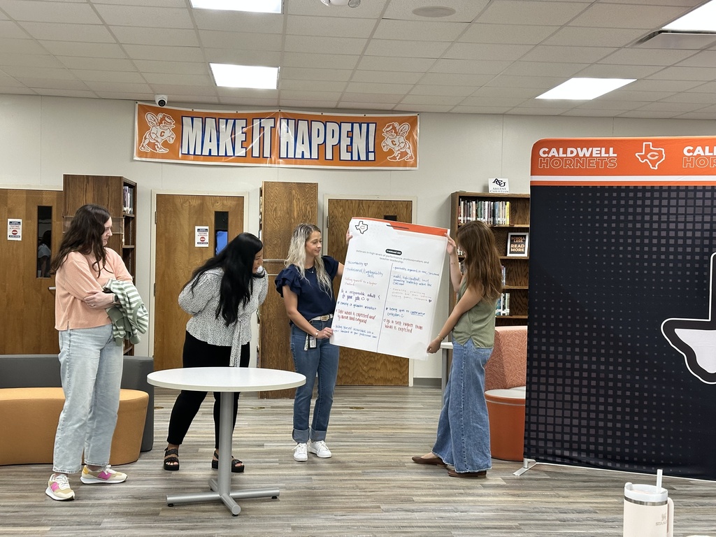 𝐎𝐮𝐫 𝐇𝐨𝐫𝐧𝐞𝐭 𝐟𝐚𝐦𝐢𝐥𝐲 𝐢𝐬 𝐠𝐫𝐨𝐰𝐢𝐧𝐠! 🧡  We were excited to welcome our newest teachers to Caldwell ISD yesterday for New Teacher Academy. Here's to new beginnings, new friendships, and a fantastic school year ahead!  Welcome to the Hornet family!  #CaldwellProud #CaldwellISD