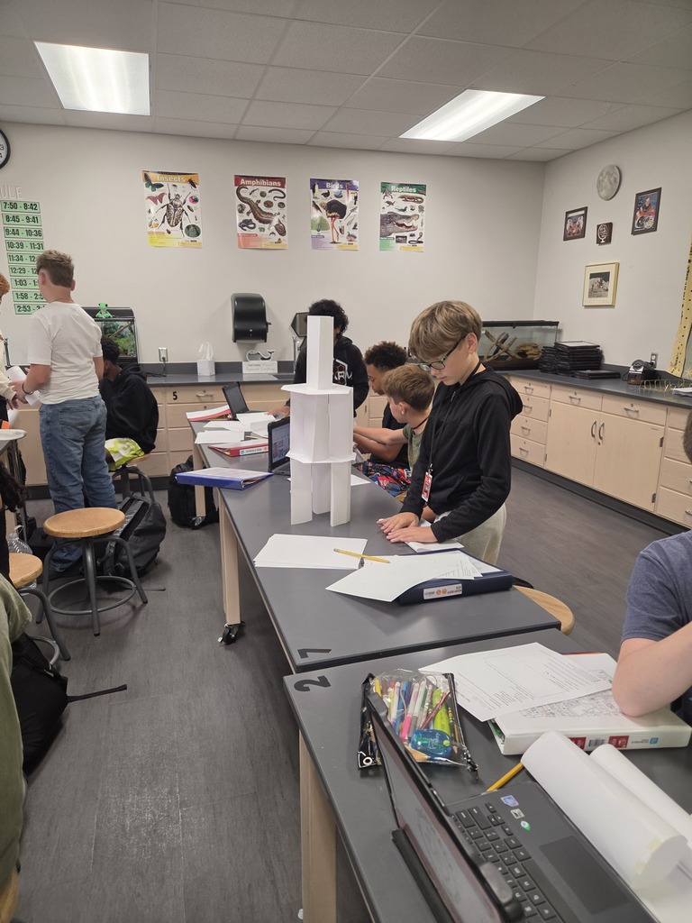 𝗣𝗮𝗽𝗲𝗿 + 𝗧𝗮𝗽𝗲 + 𝗮 𝗹𝗶𝘁𝘁𝗹𝗲 𝗶𝗻𝗴𝗲𝗻𝘂𝗶𝘁𝘆 = 𝟭𝟵𝟯 𝗰𝗺! 🤯  Our 7th & 8th graders put their STEM skills to the test today with one challenge: build the tallest tower possible using just 𝟭𝟬 𝗽𝗶𝗲𝗰𝗲𝘀 𝗼𝗳 𝗽𝗮𝗽𝗲𝗿 𝗮𝗻𝗱 𝟲𝟬 𝗰𝗺 𝗼𝗳 𝘁𝗮𝗽𝗲.  The tallest tower reached an impressive 193 cm! 🙌 Future engineers at work! 🏗️ #CaldwellProud #CaldwellISD