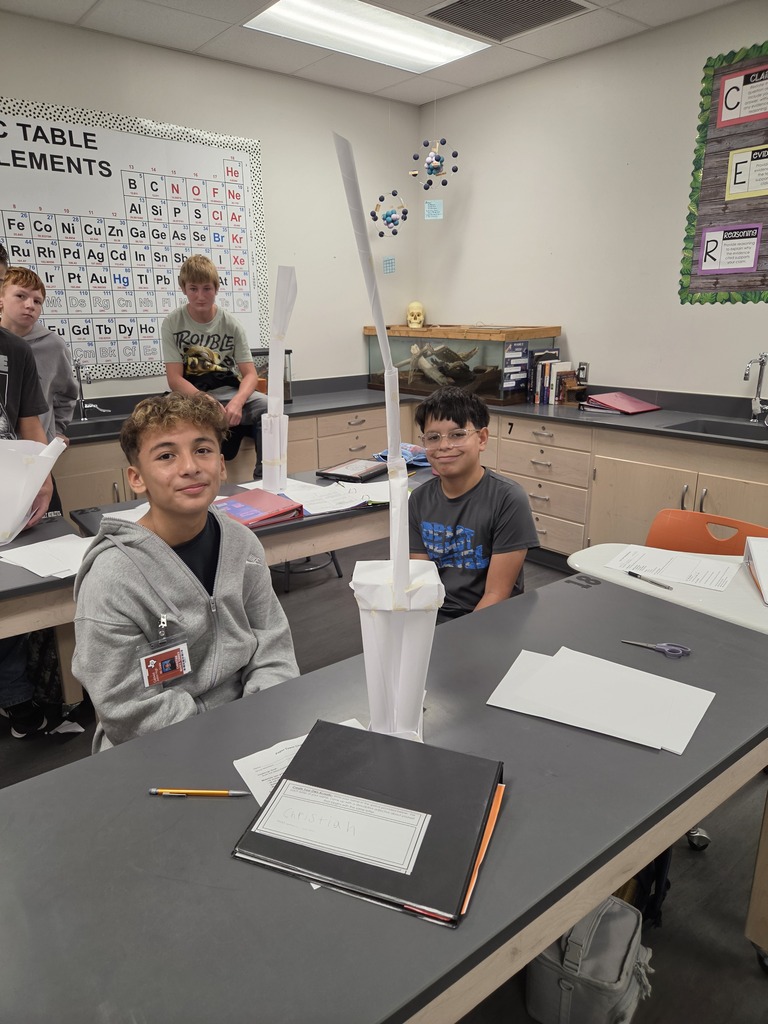 𝗣𝗮𝗽𝗲𝗿 + 𝗧𝗮𝗽𝗲 + 𝗮 𝗹𝗶𝘁𝘁𝗹𝗲 𝗶𝗻𝗴𝗲𝗻𝘂𝗶𝘁𝘆 = 𝟭𝟵𝟯 𝗰𝗺! 🤯  Our 7th & 8th graders put their STEM skills to the test today with one challenge: build the tallest tower possible using just 𝟭𝟬 𝗽𝗶𝗲𝗰𝗲𝘀 𝗼𝗳 𝗽𝗮𝗽𝗲𝗿 𝗮𝗻𝗱 𝟲𝟬 𝗰𝗺 𝗼𝗳 𝘁𝗮𝗽𝗲.  The tallest tower reached an impressive 193 cm! 🙌 Future engineers at work! 🏗️ #CaldwellProud #CaldwellISD