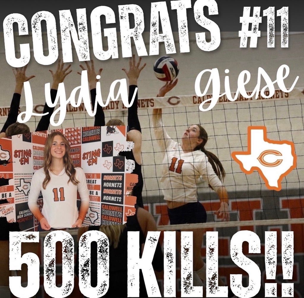 𝟱𝟬𝟬 𝗞𝗜𝗟𝗟𝗦! 🏐  Another big milestone for Lady Hornet Volleyball! Congratulations to 𝗷𝘂𝗻𝗶𝗼𝗿 𝗟𝘆𝗱𝗶𝗮 𝗚𝗶𝗲𝘀𝗲 on recording her 500th career kill!  Way to go, Lydia — and plenty more to come! 🧡🖤 #CaldwellProud #CaldwellISD