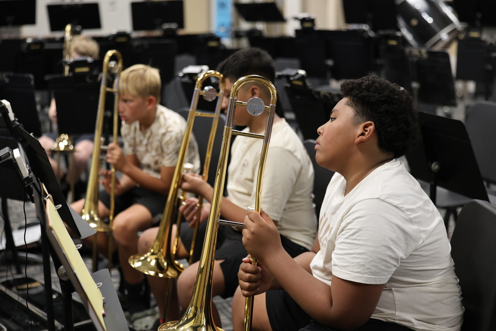 🎶 𝗔𝗻𝗱 𝘀𝗼 𝗶𝘁 𝗯𝗲𝗴𝗶𝗻𝘀…  Today was instrument day for some of our beginner band students, and the trombones officially made their debut! 🎺  There may have been a few interesting sounds along the way 😂, but these future Hornet musicians are officially on their way! 🧡🖤#CaldwellProud #CaldwellISD