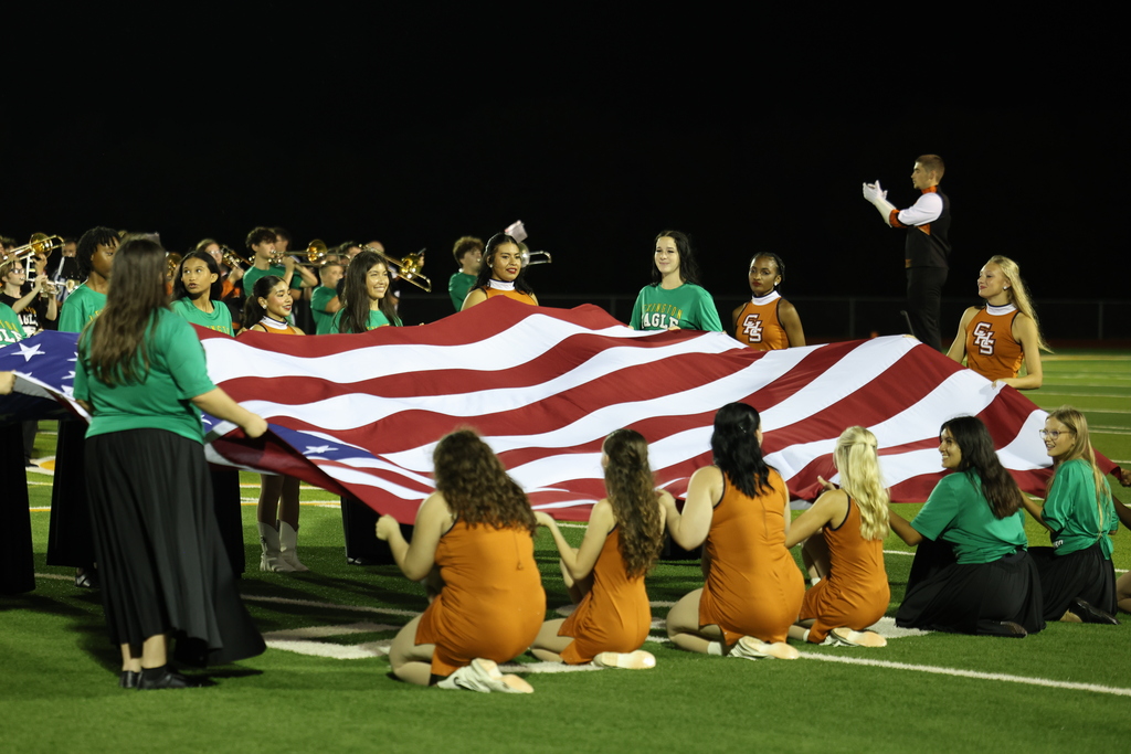🇺🇸 𝗠𝗢𝗥𝗘 𝗧𝗛𝗔𝗡 𝗔 𝗚𝗔𝗠𝗘  Before Friday night’s Homecoming game began, Caldwell and Lexington came together for a moment bigger than football.  In recognition of 𝗦𝗲𝗽𝘁𝗲𝗺𝗯𝗲𝗿 𝟭𝟭, the bands and dance teams from both schools joined together on the field for a special performance of the 𝗡𝗮𝘁𝗶𝗼𝗻𝗮𝗹 𝗔𝗻𝘁𝗵𝗲𝗺. 🇺🇸  Two schools. One field. One beautiful tribute.  Thank you to our students and our friends from Lexington for helping make this moment so special. ❤️🤍💙 #CaldwellProud #CaldwellISD