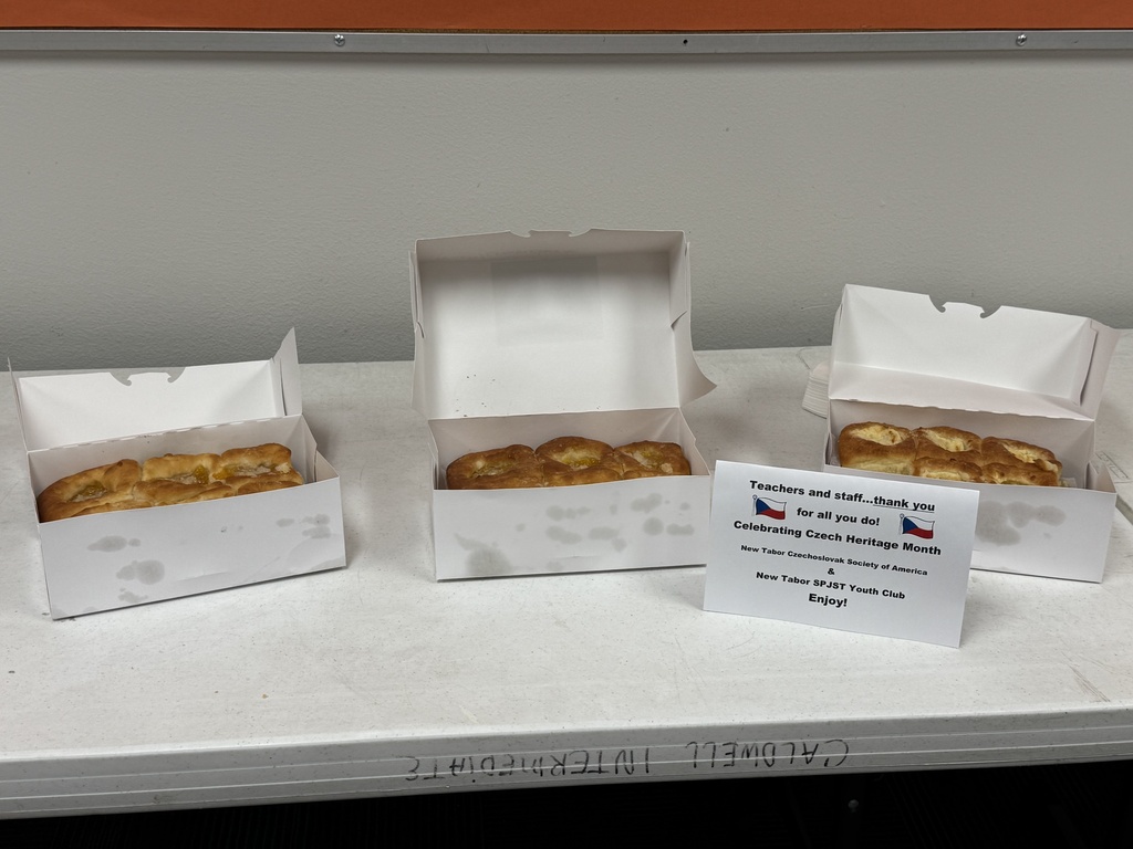 A sweet way to celebrate Czech Heritage Month! 🧡  🆃🅗🅰🅝🅺 🆈🅞🆄 to the New Tabor Czechoslovak Society of America and New Tabor SPJST Youth Club for treating teachers and staff at all four campuses to kolaches this morning!  We appreciate you sharing our community’s Czech traditions—and a little homemade kindness—with Caldwell ISD! #CaldwellProud #CaldwellISD