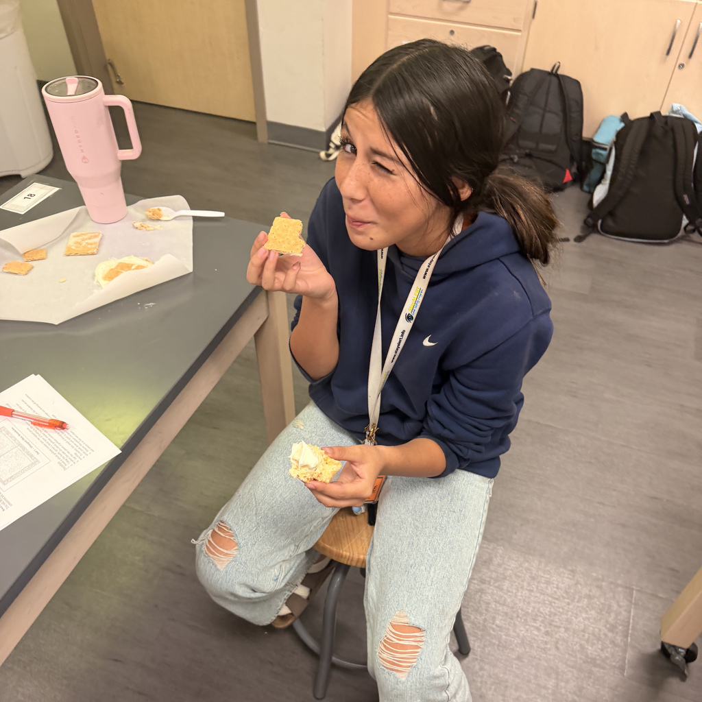 🌎 A little movement, a lot of learning—and a sweet treat!  CJH 7th graders in Coach Hand, Coach U, and Mrs. Wilson’s science classes used graham crackers, frosting, and homemade Rice Krispies treats to model the three types of plate boundaries during their Plate Tectonics Lab.  The best part? Getting to eat their creations afterward! 