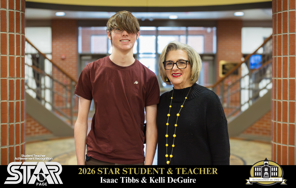 2026 STAR Student & Teacher - Isaac Tibbs & Kelli DeGuire
