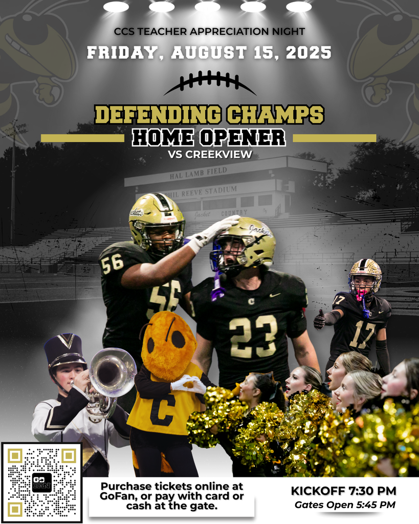 Calhoun Football - Home Opener 8/15 at 7:30PM vs Creekview