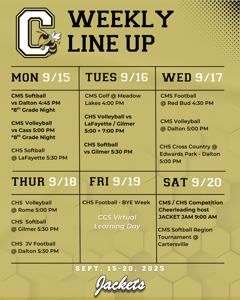 Calhoun Athletics: Sept. 15-20, 2025