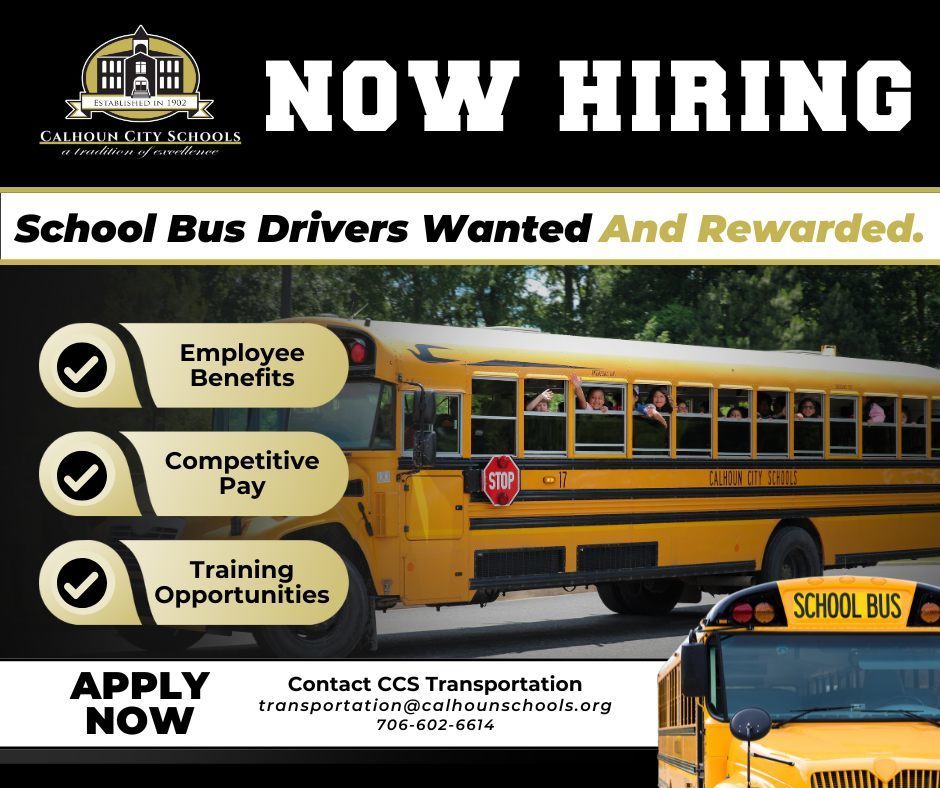 Now Hiring Bus Drivers