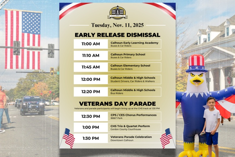 Veterans Day parade / early release