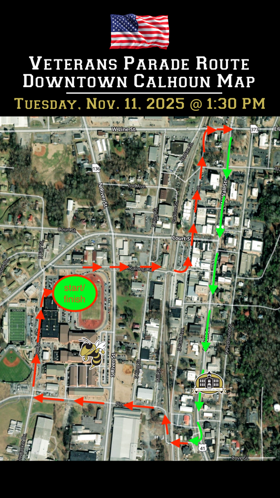 Veterans Parade 2025 - Map/ Route