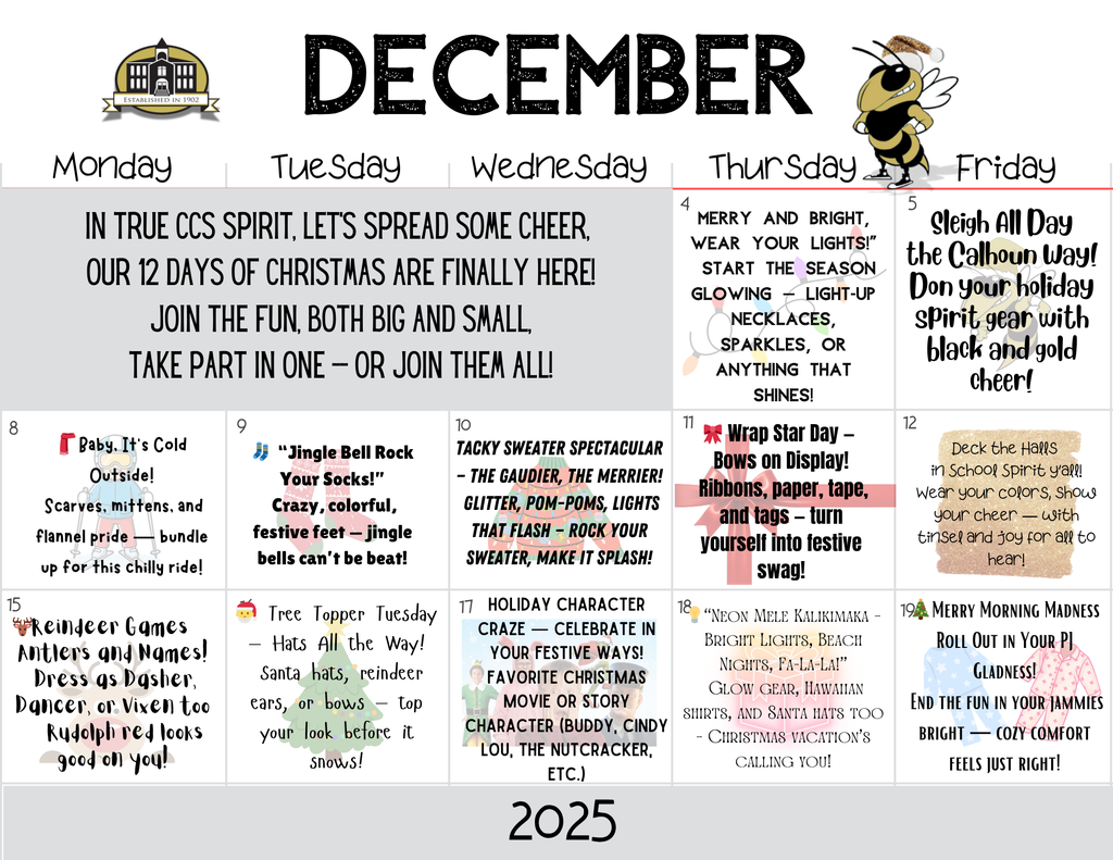 12 days of Christmas 2025 (English)