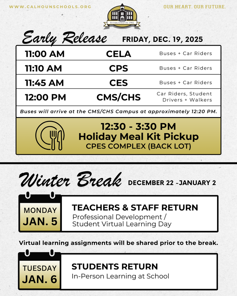 Early Release (Winter Break)