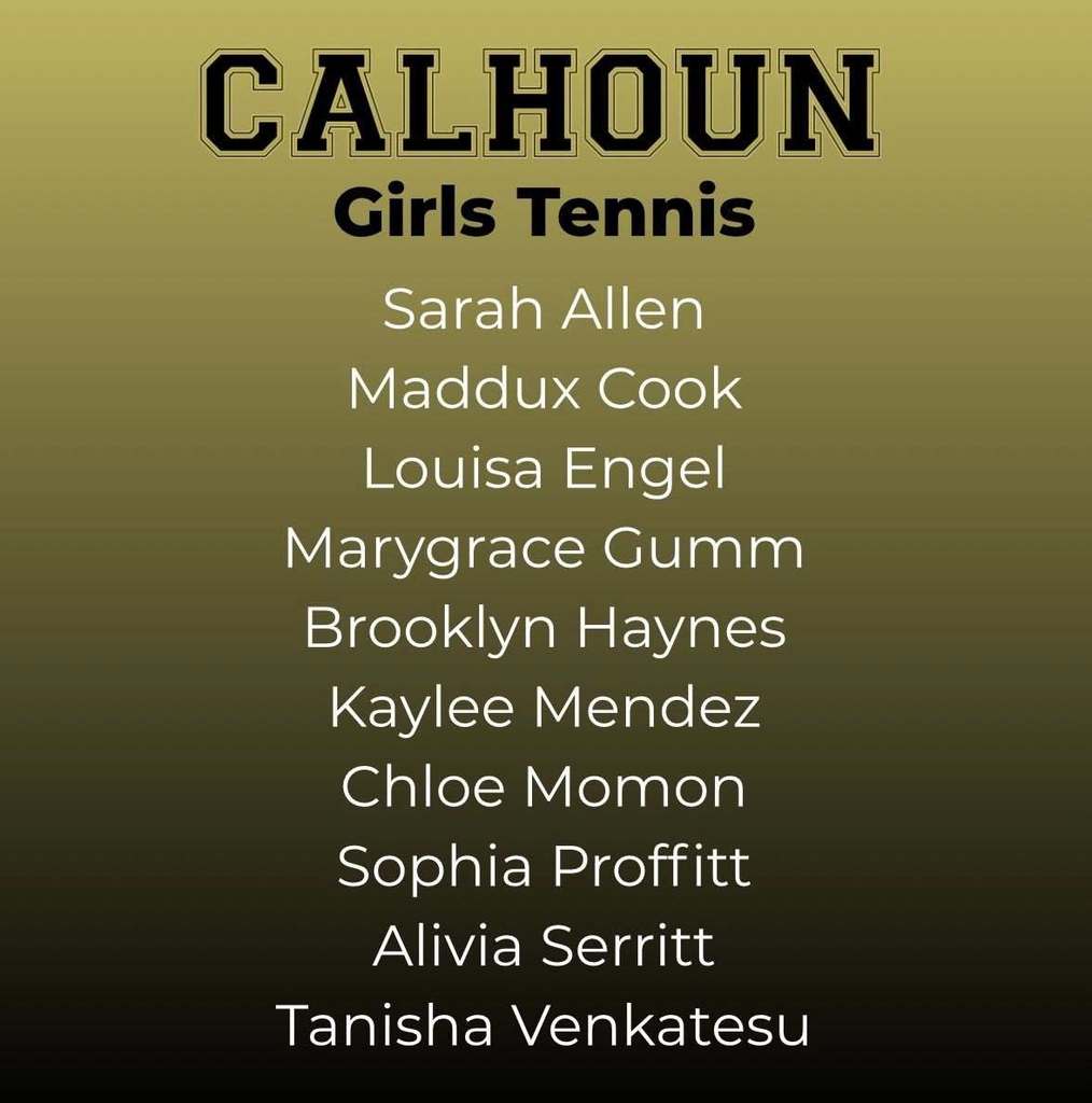 CHS Girls Tennis 2026