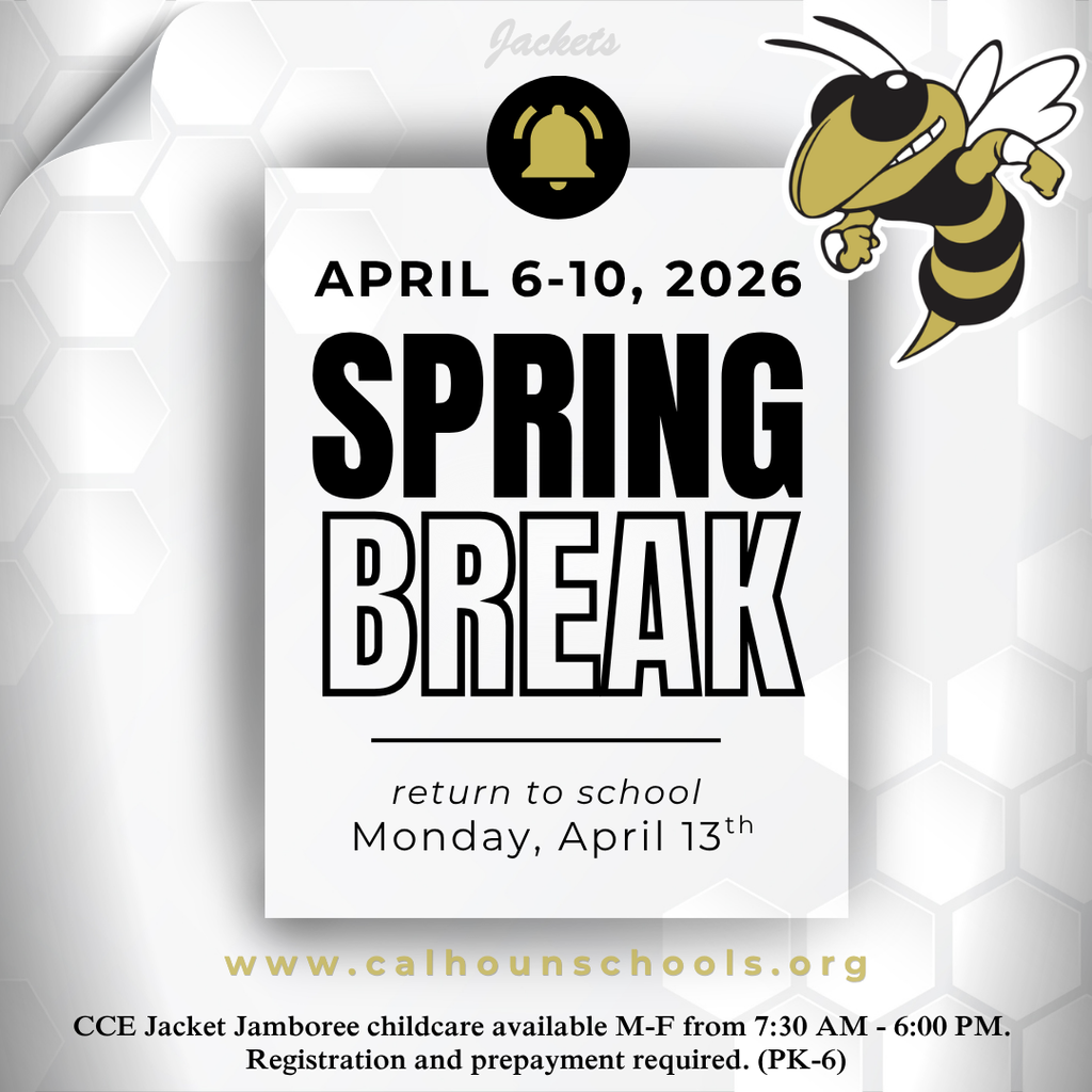 Spring Break reminder (April 6-10) - CCE childcare available