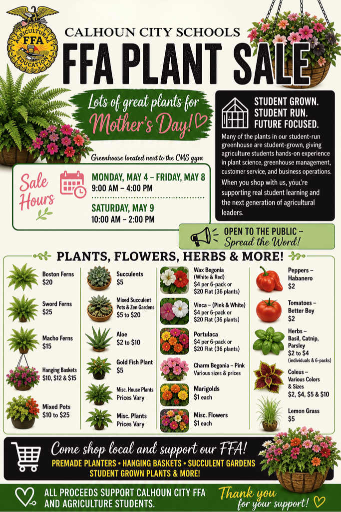Calhoun FFA Plant Sale