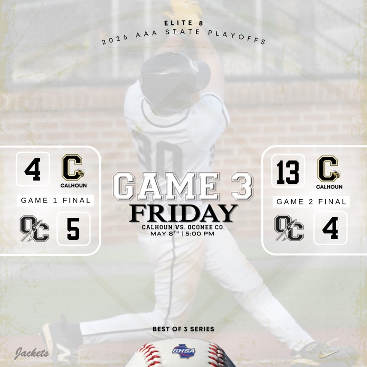 jackets force game 3! Game 3 is set for tomorrow (5/8) at 5:00 PM. 