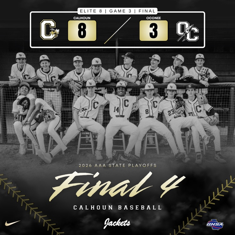 FINAL FOUR BOUND! ⚾️🐝  The Jackets punch their ticket to the FINAL 4 with an 8-3 Game 3 win over Oconee Co.! #GoJackets #WAC