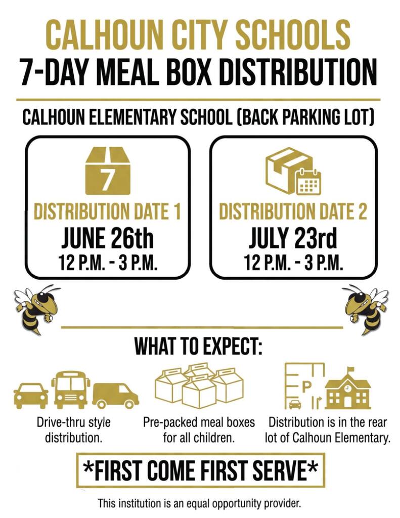 Summer Feeding 2026 - 7-day meal box distribution (June 26 + July 23 from 12-3pm)