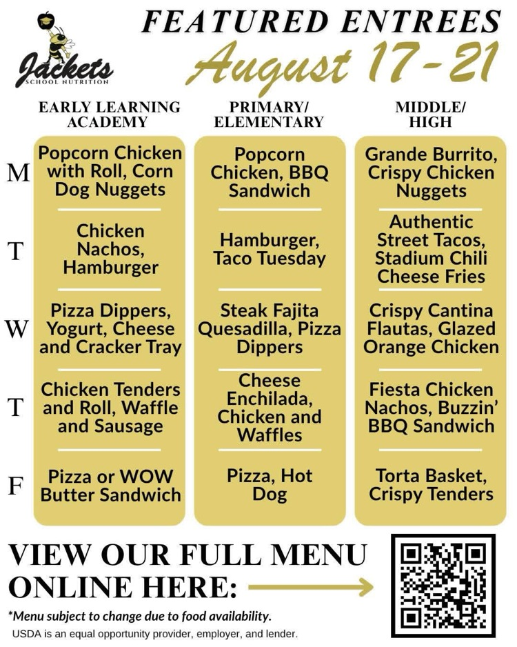 lunch menu