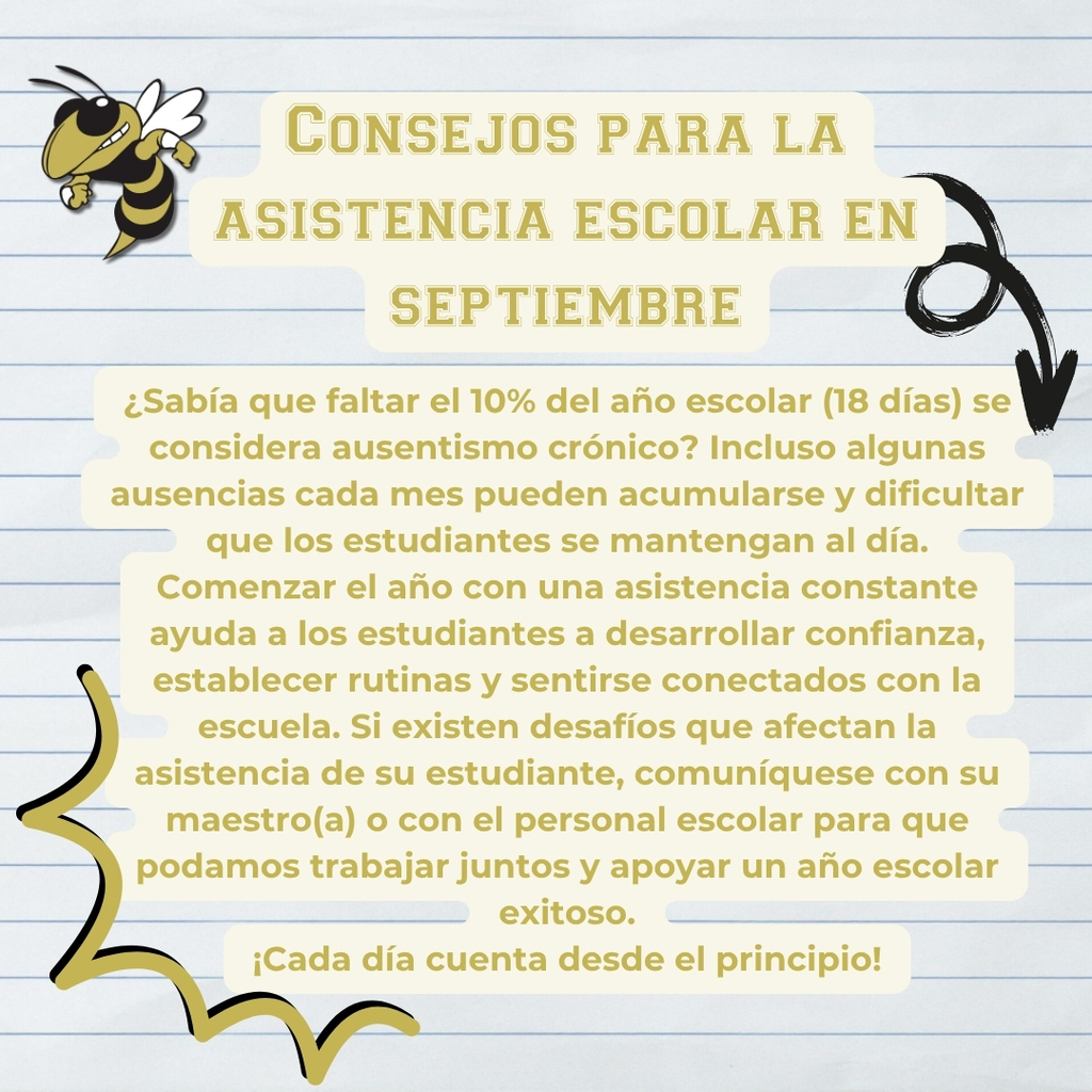 September - Attendance Tips of the Month (Spanish)