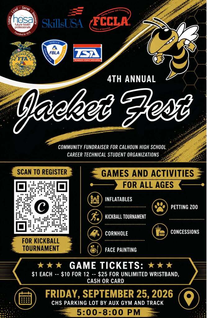 CHS CTAE 4th Annual Jacket Fest Event 9/25/2026 from 5-8 PM