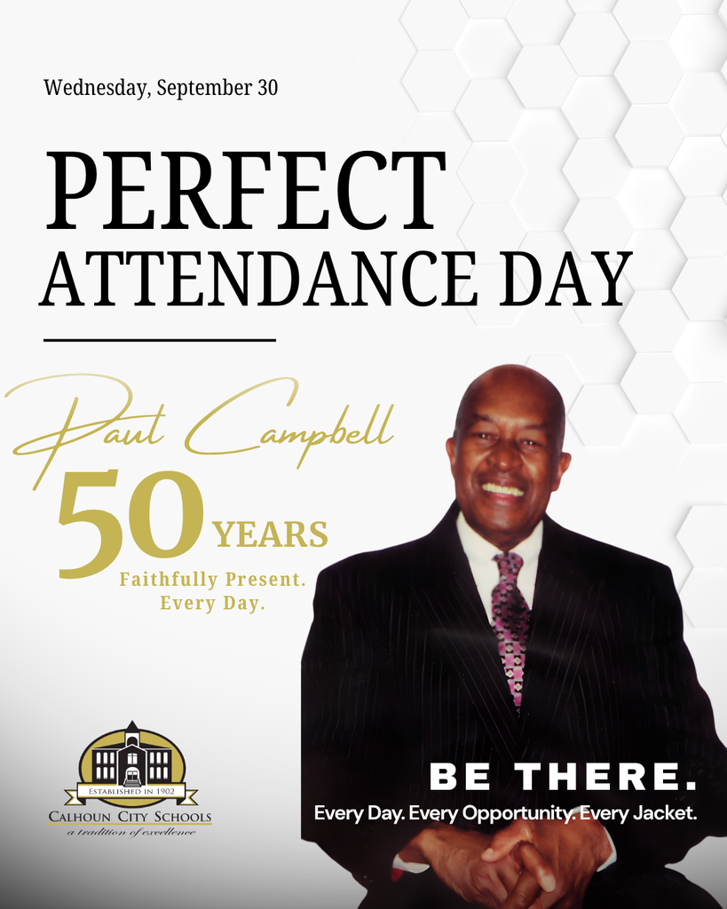 Perfect Attendance Day - Wednesday, Sept. 30, 2026