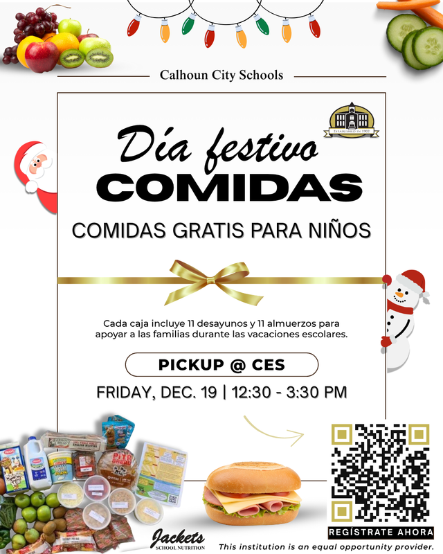 (Spanish) Holiday Meals - 10 free boxes for kids