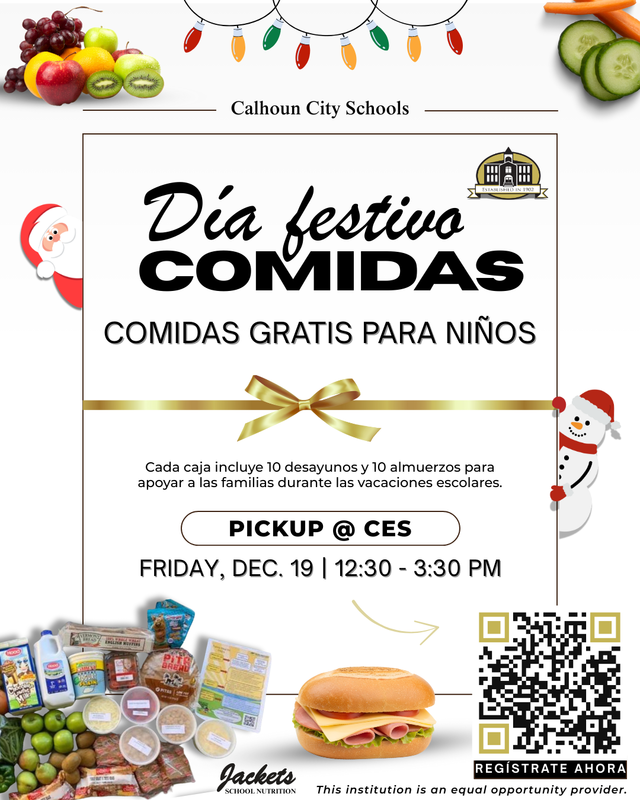 (Spanish) Holiday Meals - 10 free boxes for kids