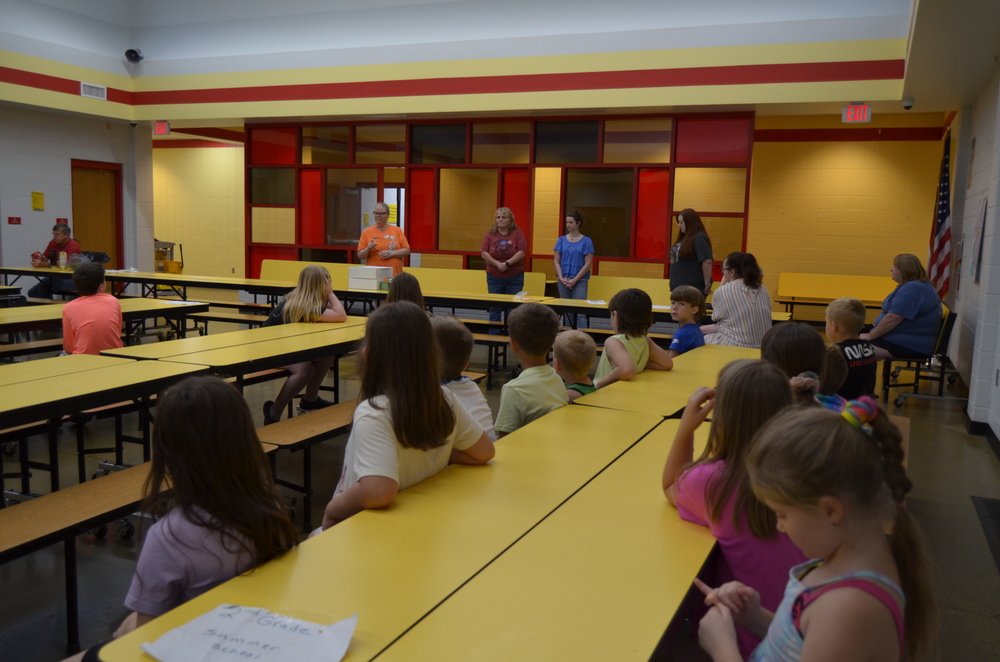 The Calhoun County Library presents to Summer School Students
