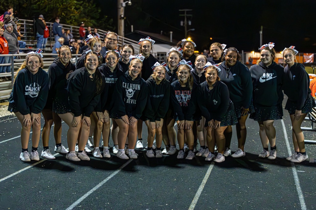 CHS Varsity cheerleaders at Richwood