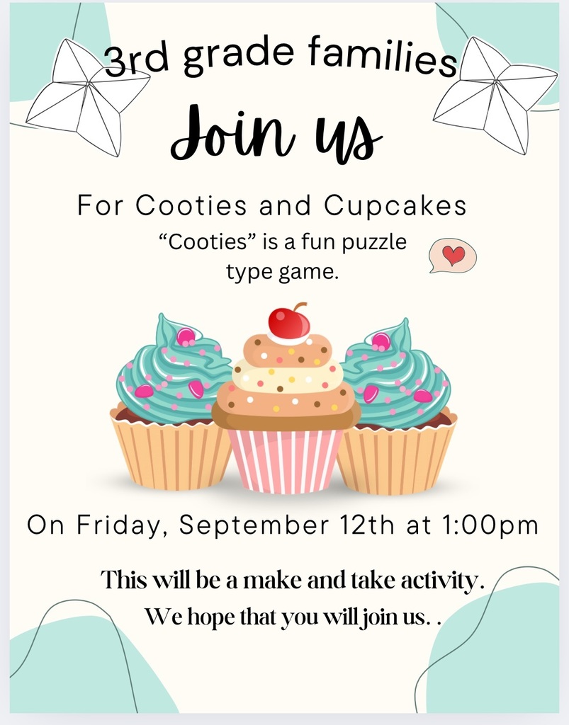 Cooties and Cupcakes Event Flier