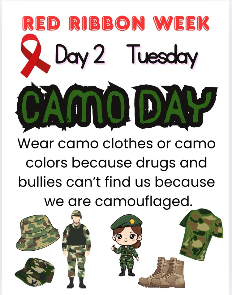 Red Ribbon Week Day 2 Camo Poster