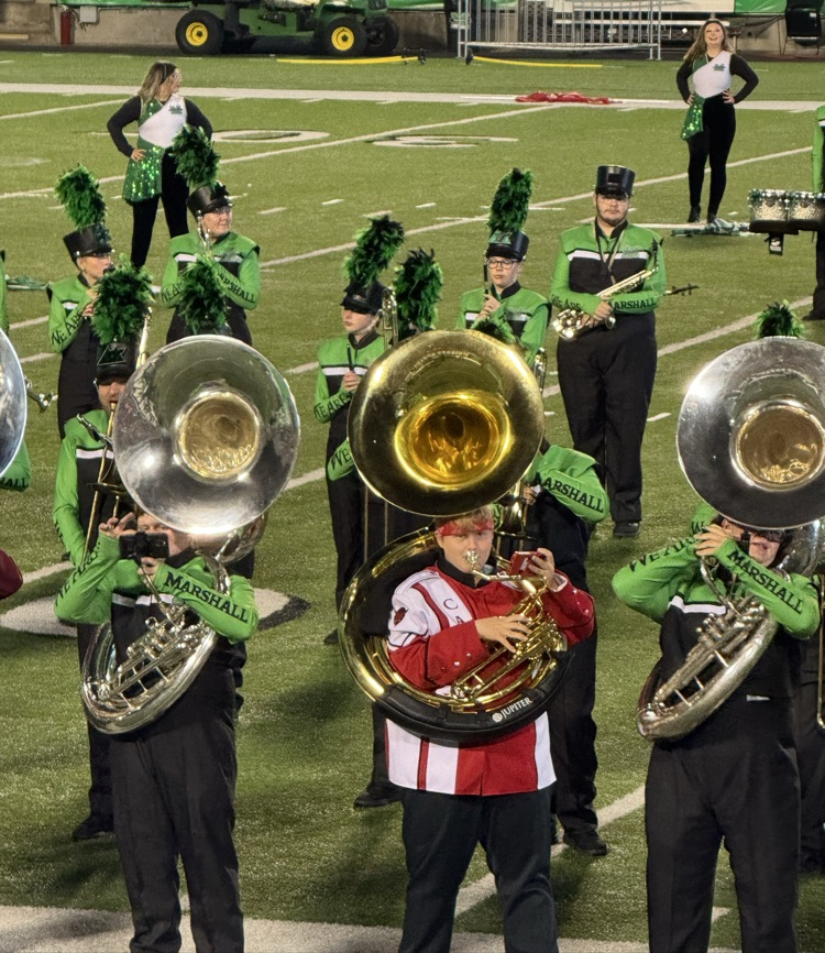 Bret playing with the Marching Thunder