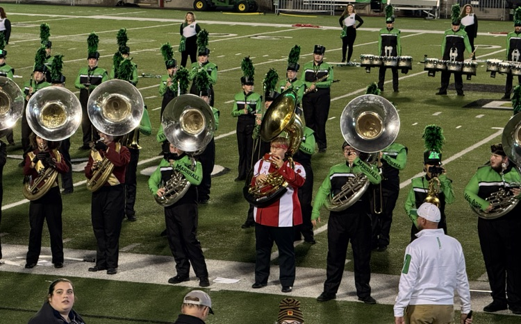 Bret playing with the Marching Thunder