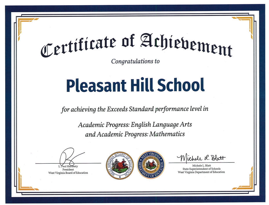 Certificate from State Superintendant