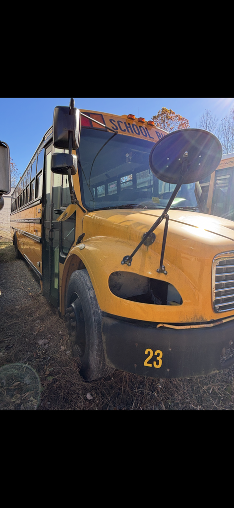 For surplus Bus 23 2008 Thomas outside picture showing front right bumper, hood and door