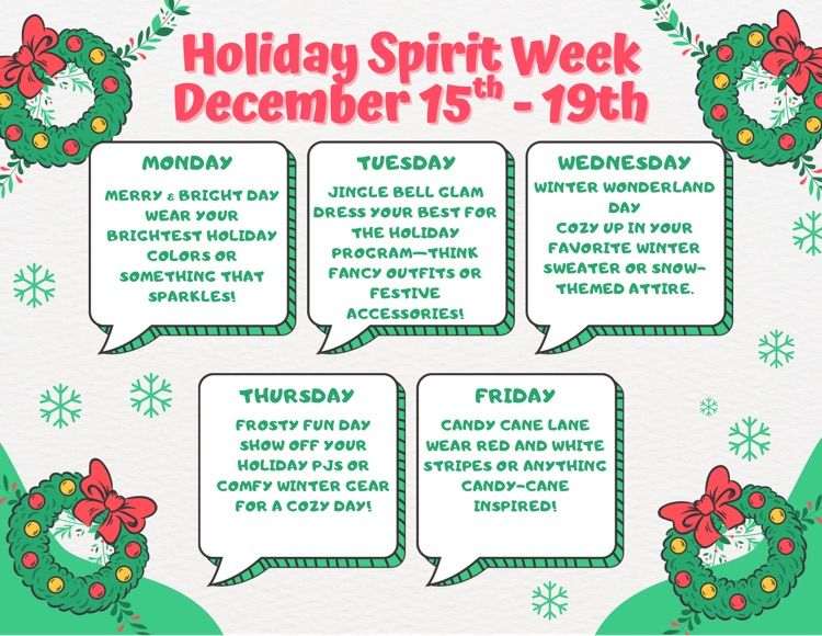 PHE holiday spirit flyer