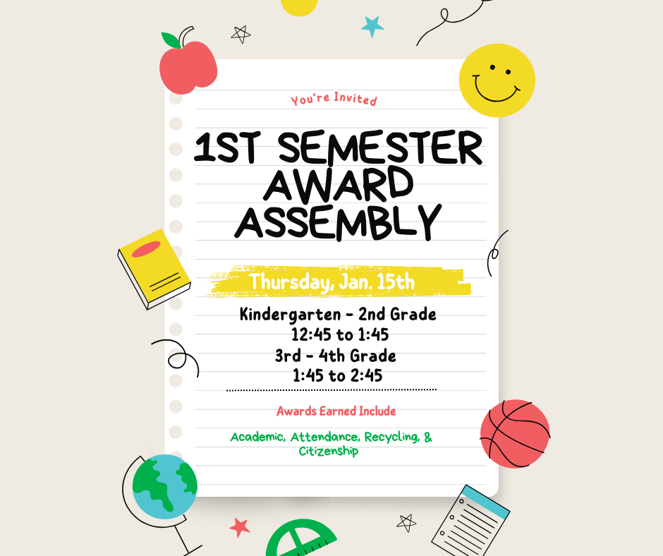 1st semester awards flier