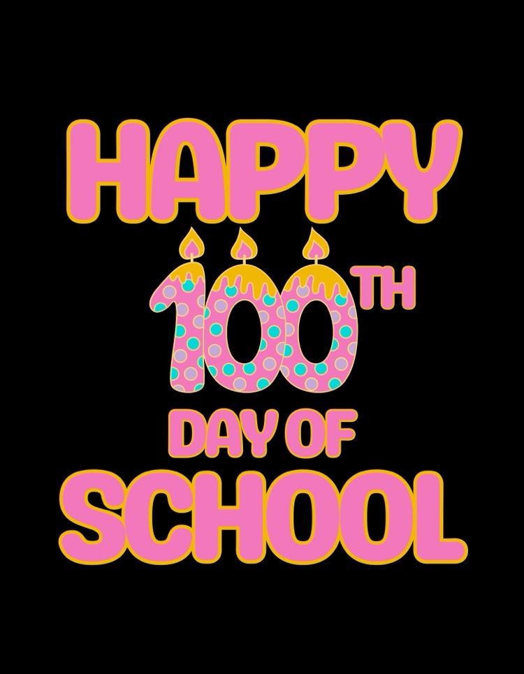 Happy 100th Day of School sign 