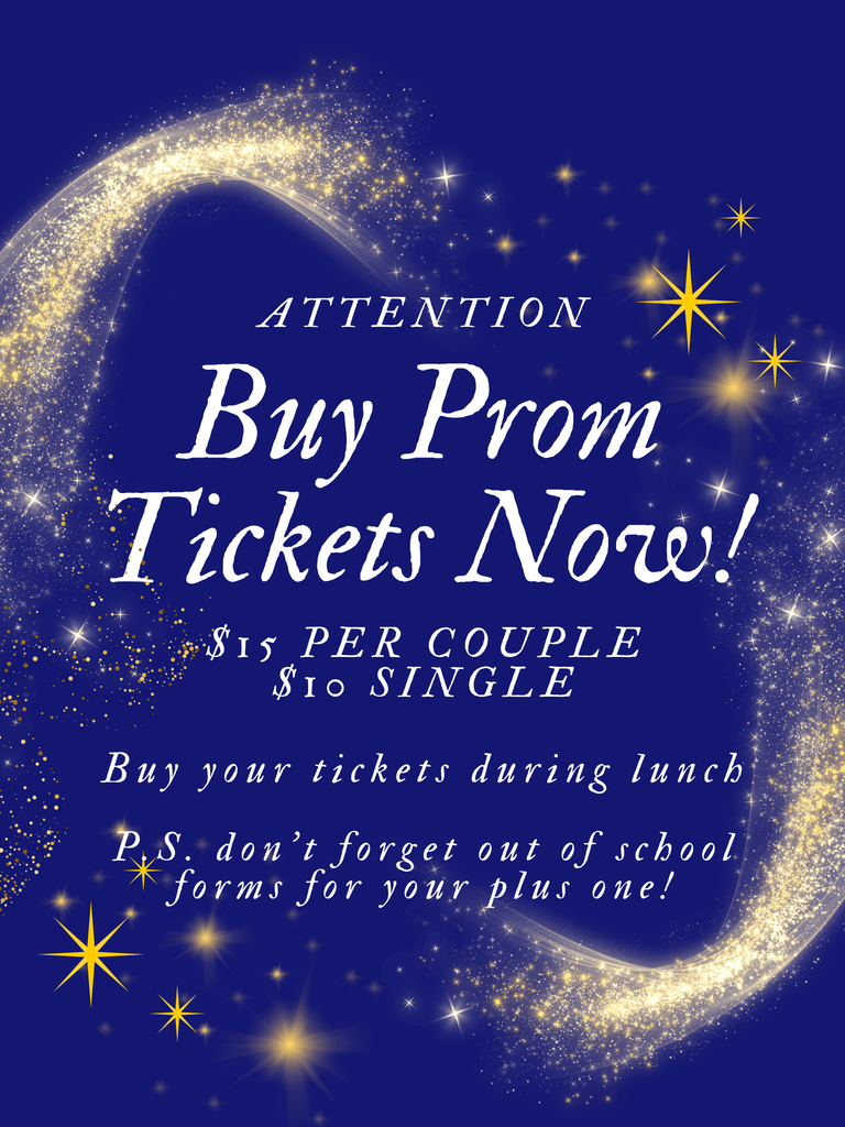 Blue and gold flyer with stars 